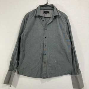 GUESS Men's Gray Long Sleeve Casual Button‎ Down XL